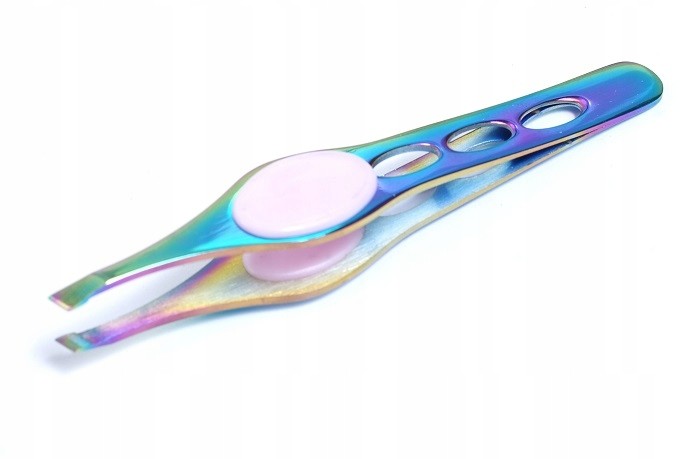 Pęseta Do Brwi Z Gumką Tęczowa Rainbow