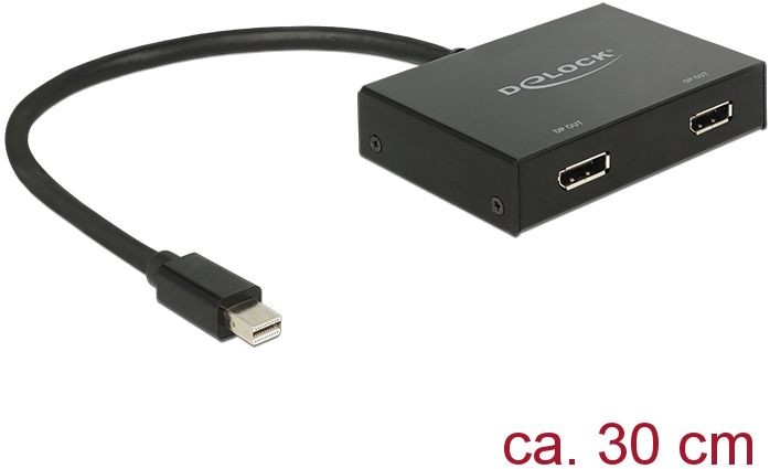 Delock Displayport Splitter mini 1 Eingang 2 Ausgnge 87695