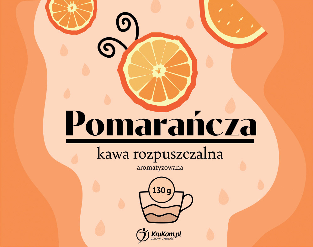 KruKam Kawa rozpuszczalna Pomarańczowa 130g