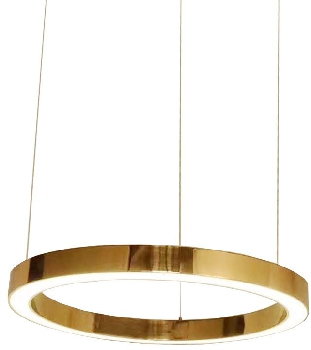 KingHome Lampa wisząca RING 80 złota - LED, stal JD8169-80