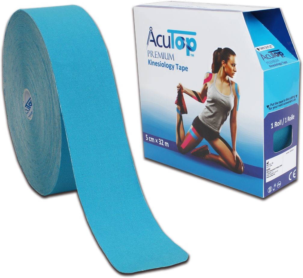 Tape Acutop AcuTop PREMIUM kinesiology KINESIO niebieski 32m - Rolka GIGANT (atp32 blue) 0000001550
