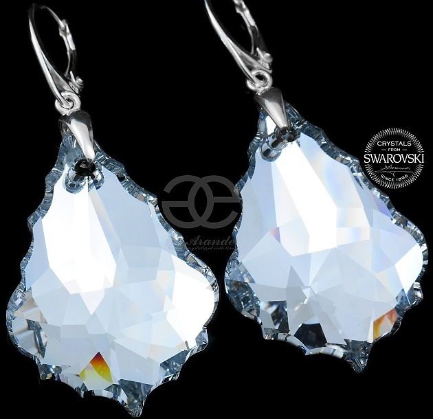 Swarovski KOLCZYKI duże 38 mm Comet Srebro