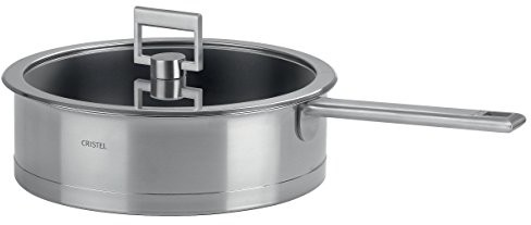 Cristel cristel  Sauteuse 24 cm spmme stałych exca 'L' Fond ENV + couv Plat Verre bouton Able  cristel z rabatem  s24sfe S24SFE