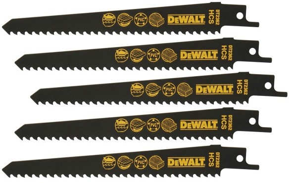 DEWALT Brzeszczoty do drewna dł. 152 mm 5 szt. DT2362-QZ