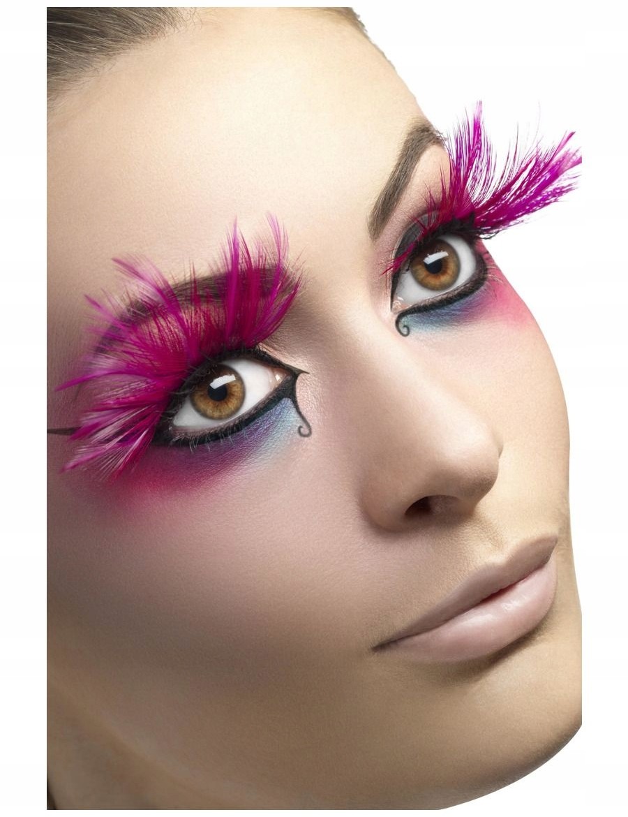 Sztuczne rzęsy doklejane Piórka 24254 pióra Pink