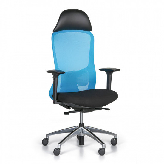 B2B Partner Krzesło biurowe SEAT, niebieske/czarne 907005