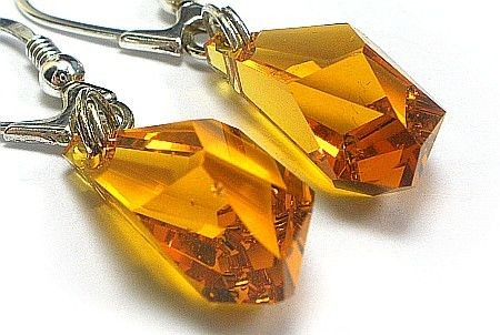 Swarovski PROMOCJA piękne srebrne kolczyki Topaz