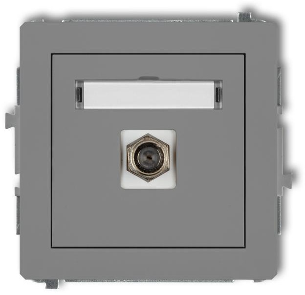Karlik Deco szary mat gniazdo antenowe typu F 1xSAT) 27DGF-1 27DGF-1