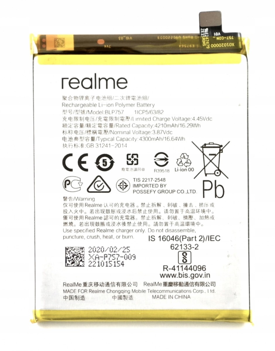 Bateria Akumulator BLP757 Realme 6 RMX2001