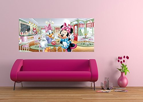 Disney AG Design ftdh 0644 Minnie Maus Daisy część pokoju dziecięcego papier foto tapeta 202 x 90 cm 1, papier, wielokolorowa, 0,1 x 202 x 90 cm FTDh 0644