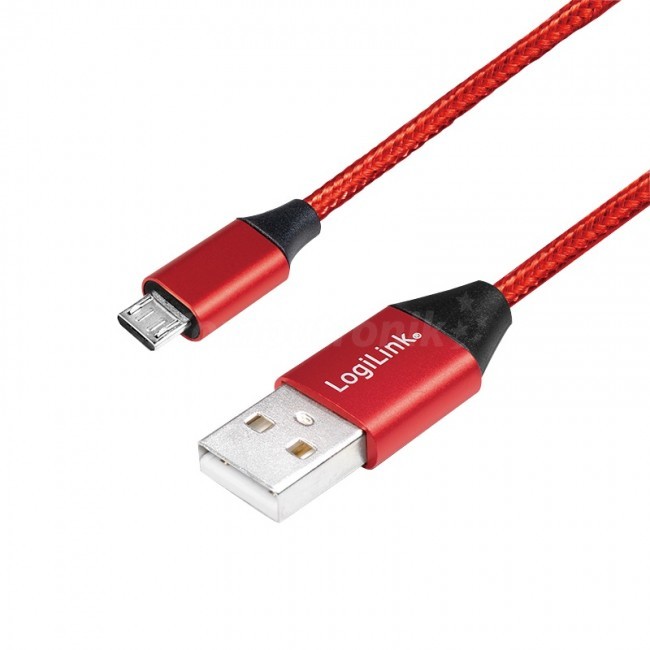 LogiLink micro USB 0.3m czerwony CU0151