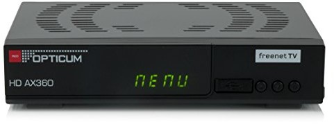 Opticum AX 360 FreeNet TV Irdeto DVB-T2 HD nieograniczonym/czy Receiver HEVC zapewniający Czarny AX 360 PVR