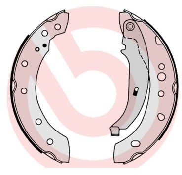 BREMBO Zestaw szczęk hamulcowych S 61 527