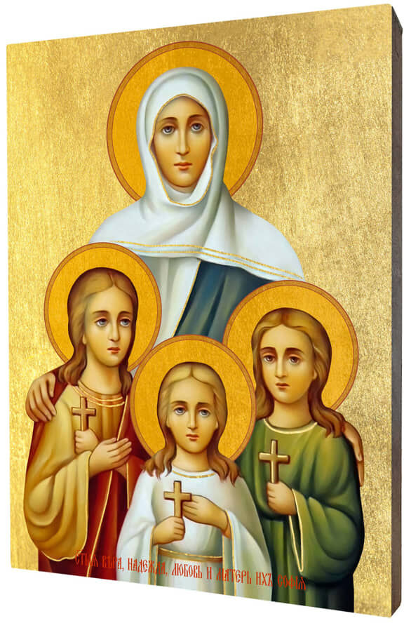 Art christiana Ikona święta Zofia z córkami: Wiara, Nadzieja, Miłość ACHI106