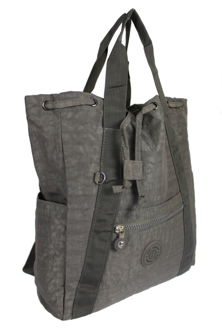 Bag Street Praktyczny Plecak Torebka 2 w 1 BAG STREET 2247 POPIELATY
