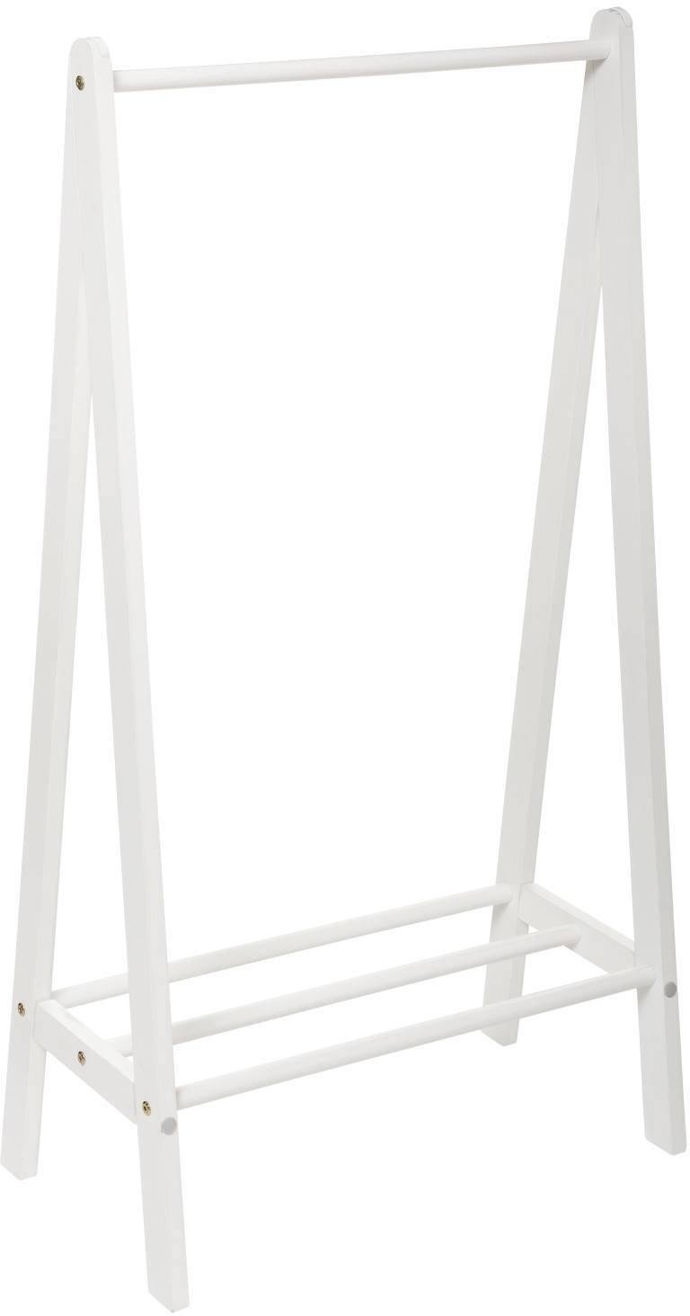 Stojak na ubrania dla dzieci z półką biały wys 115 cm None