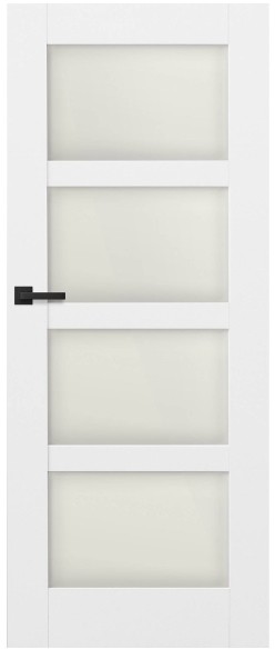 Drzwi bezprzylgowe pokojowe Connemara 70 prawe kredowo-białe SBI003616