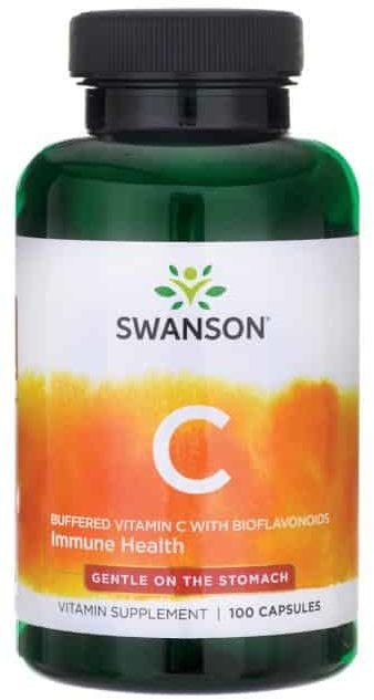 SWANSON Vitamin C (Witamina C Buforowana z Bioflawonoidami) - 100 kapsułek