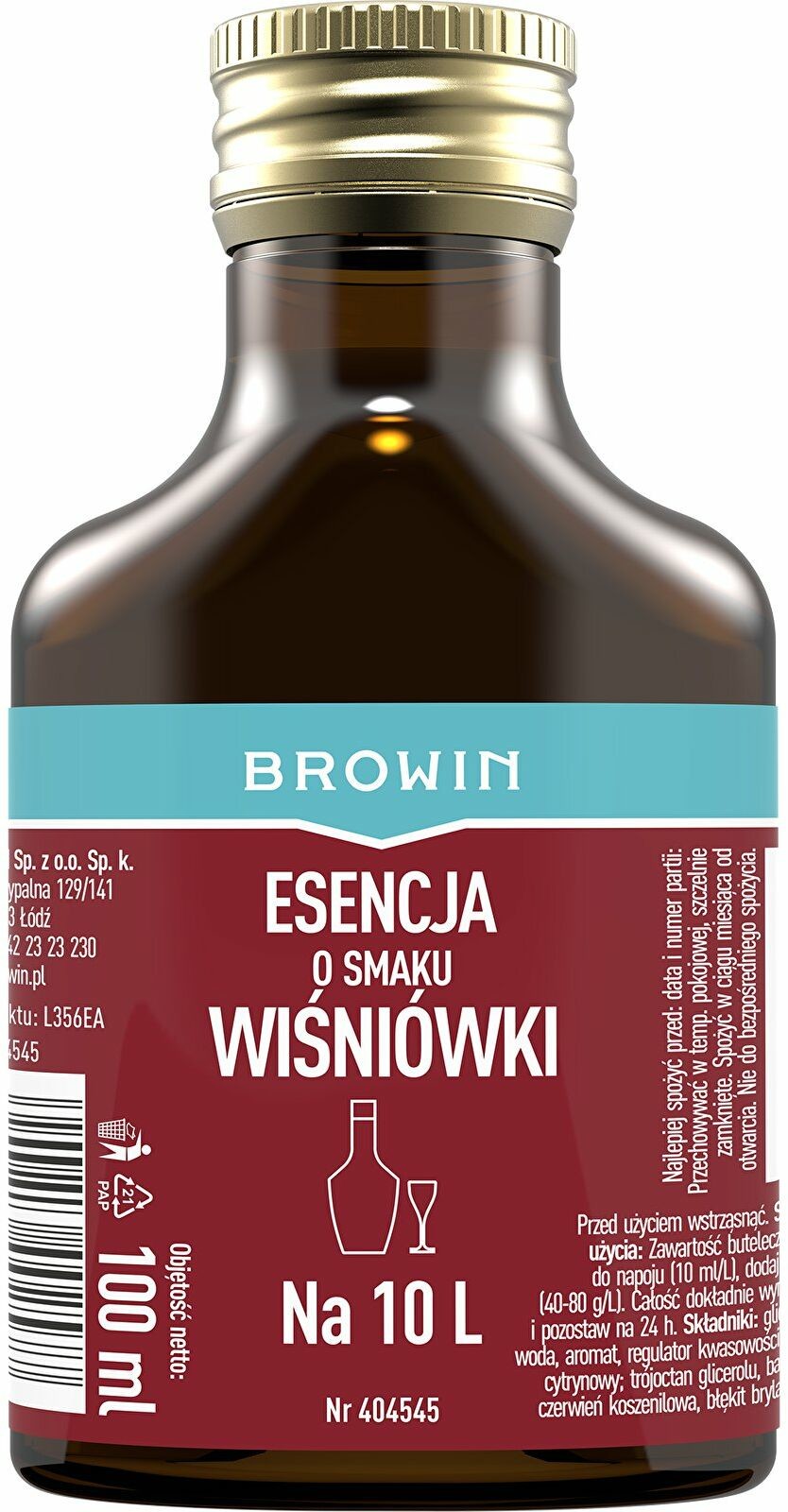 Browin Esencja o smaku wiśniówki na 10 L - 100 ml