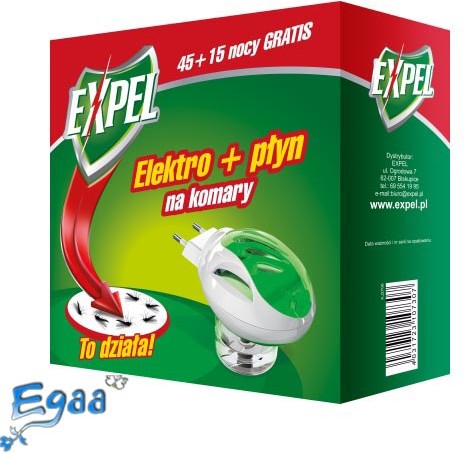 Expel elektro +płyn na komary 60 nocy
