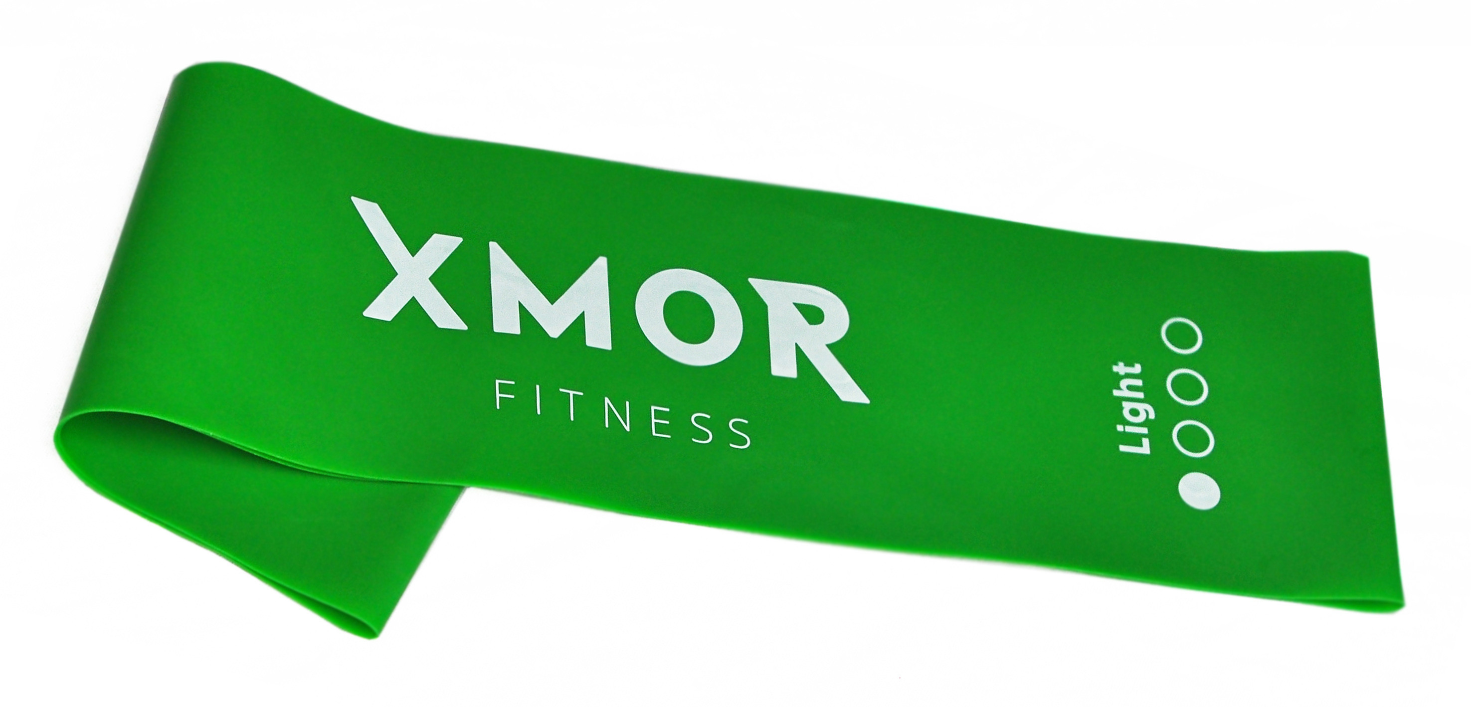 XMOR FITNESS Guma oporowa MINI BAND SZEROKA lekka XMOR zielona)