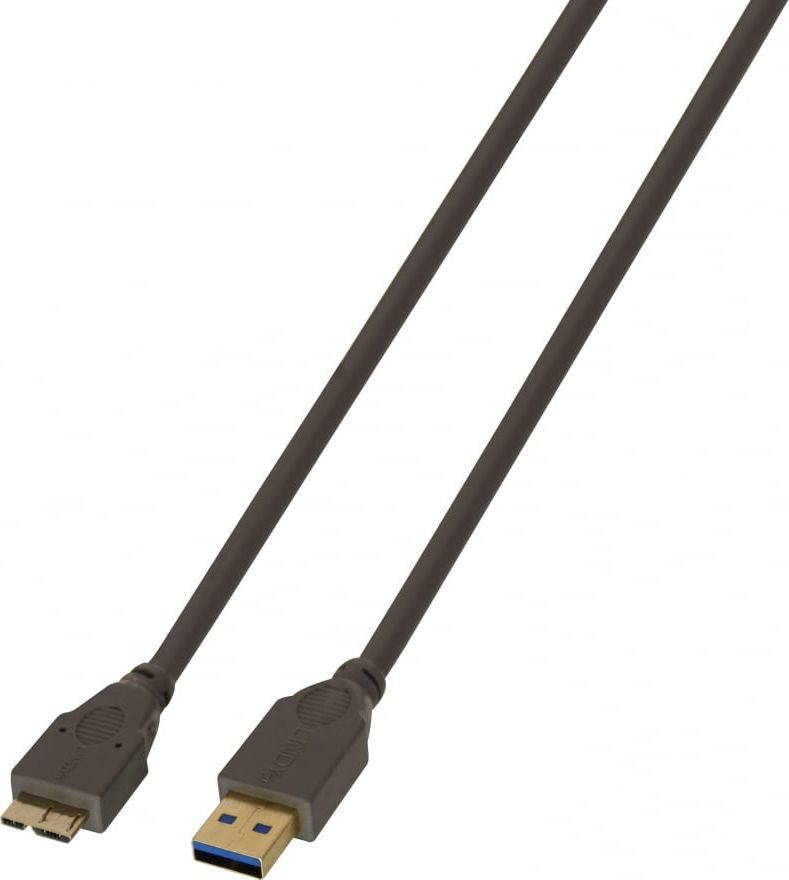 Lindy Kabel USB USB A microUSB B 2m antracytowy 41867