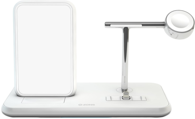 ZENS Stand+Dock+Watch Bezprzewodowa Ładowarka z Podstawką do Dwóch Urządzeń oraz Apple Watch (White) ZEDC07W/00