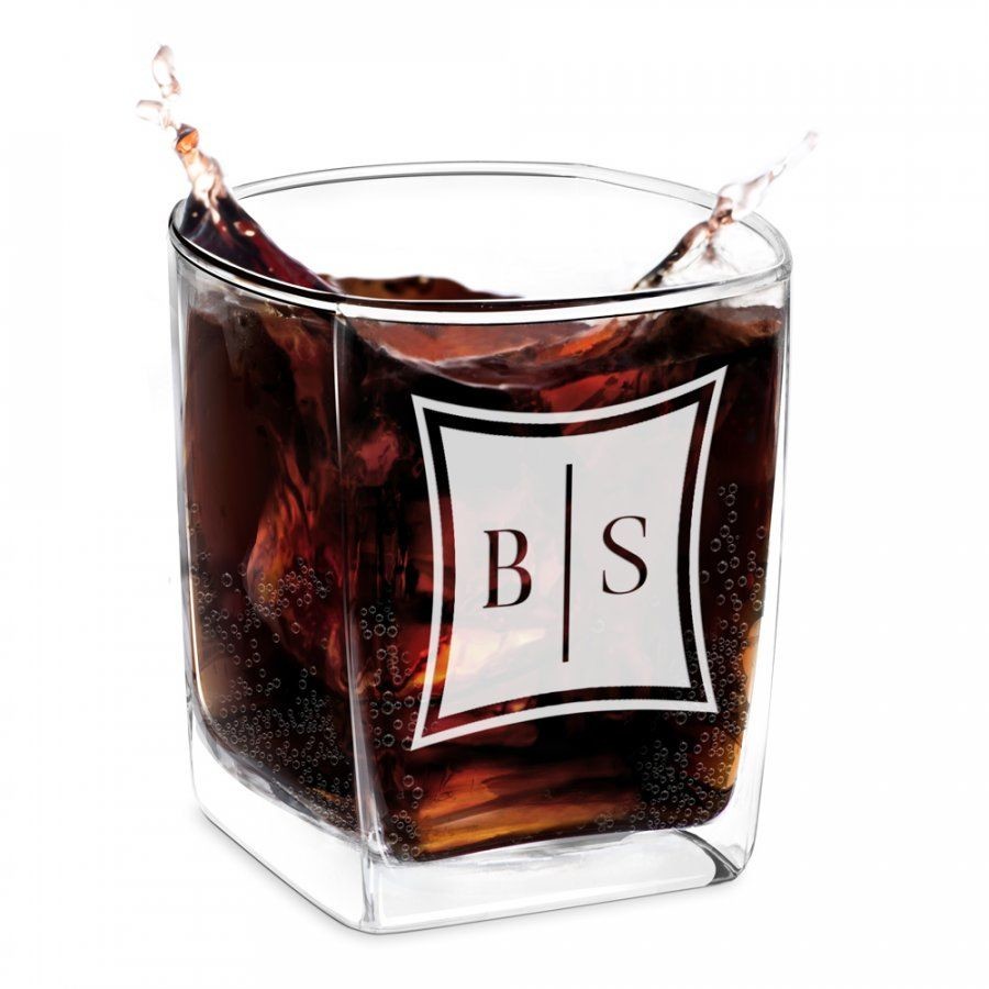 Murrano Szklanka do Whisky Grawer Inicjały SZC-062