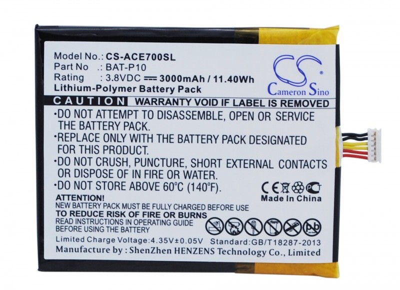 Cameron Sino Acer Liquid E700 BAT-P10 3000mAh 11.40Wh Li-Polymer 3.8V