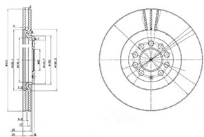 Delphi Tarcza hamulcowa BG3528