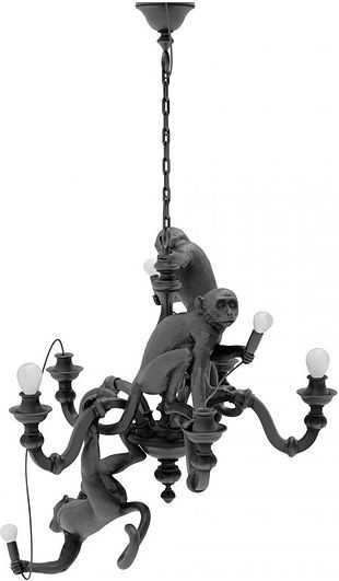 Seletti Żyrandol Monkey czarny 14866