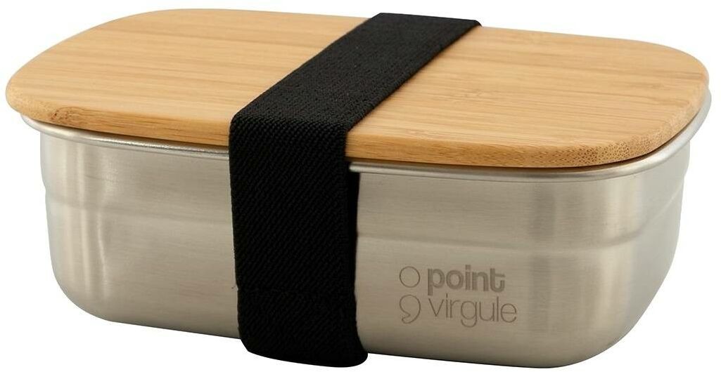 Point-virgule Lunch box ze stali nierdzewnej z bambusową pokrywą 300 ml