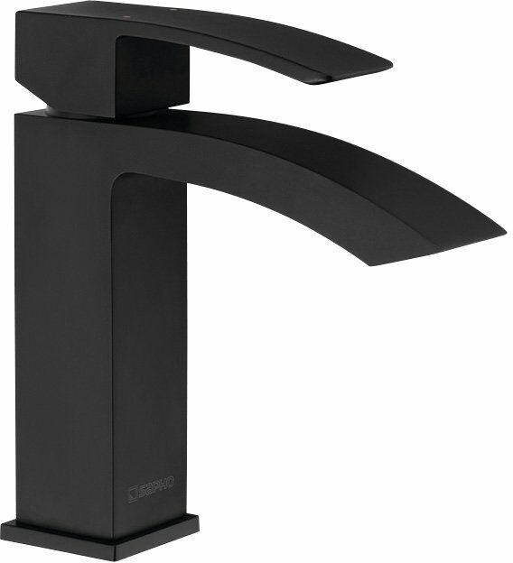Sapho GINKO 25 bateria umywalkowa bez odpływu czarny mat 1101-06B