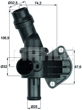 MAHLE TERMOSTAT MAHLE TI887 AUDI A3/SEAT ALTEA/VW EOS/GOLF V/PASSAT 2,0FSI 03 MAHLE TI 8 87