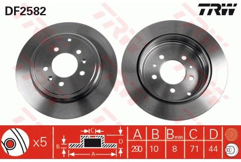 TRW Tarcza hamulcowa DF2582