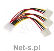 Akyga Kabel adapter AK-CA-40 Molex M 3x Molex F 0,15m