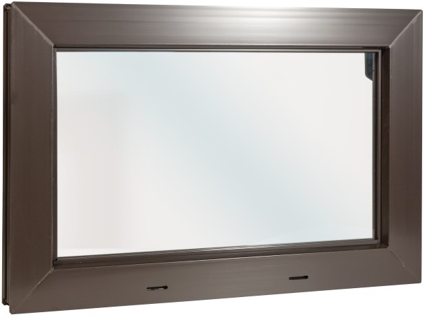 Okno gospodarcze ACO PVC 60 x 40 cm brązowe