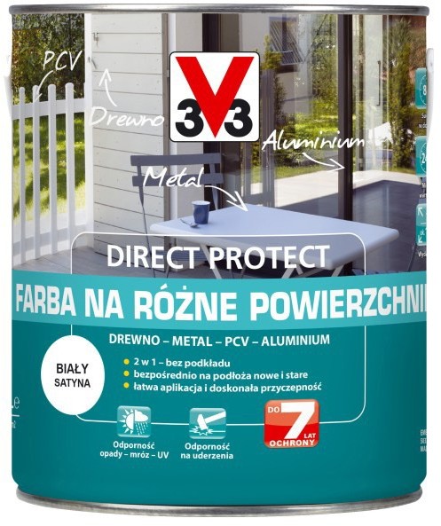 V33 Farba Direct Protect biała 2 5 l 112688