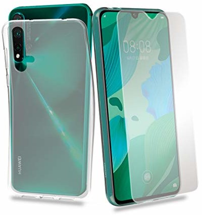 Phonix HUNO5PP zestaw ochronny składający się z przezroczystego żelu i szkła hartowanego, folia ochronna na wyświetlacz do Huawei Nova 5, 6,39