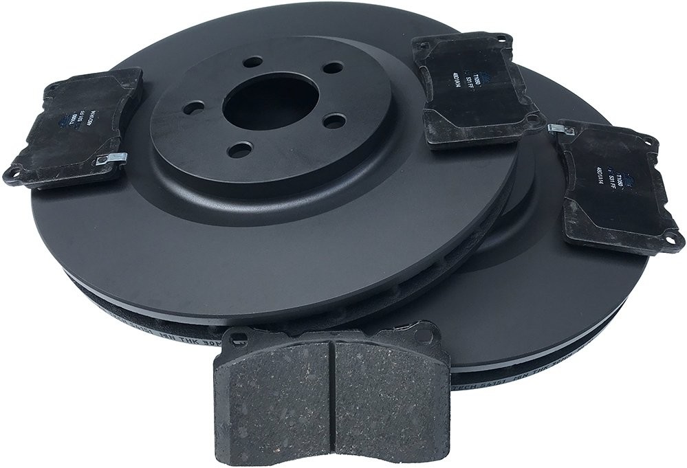BREMBO Przednie klocki + tarcze hamulcowe przednie black 355mm system Ford Mustang 2005-2014 R54151+AT1050