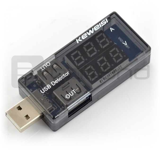 USB Power Detector - miernik prÄ…du i napiÄ™cia z portu USB ZAS-04112