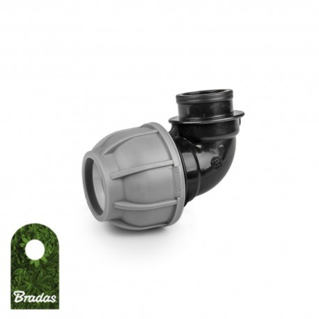 BRADAS Kolanko do rur PE 25mm 90° z gwintem wewnętrznym 1" PN10 7193 DSRA10K25F1