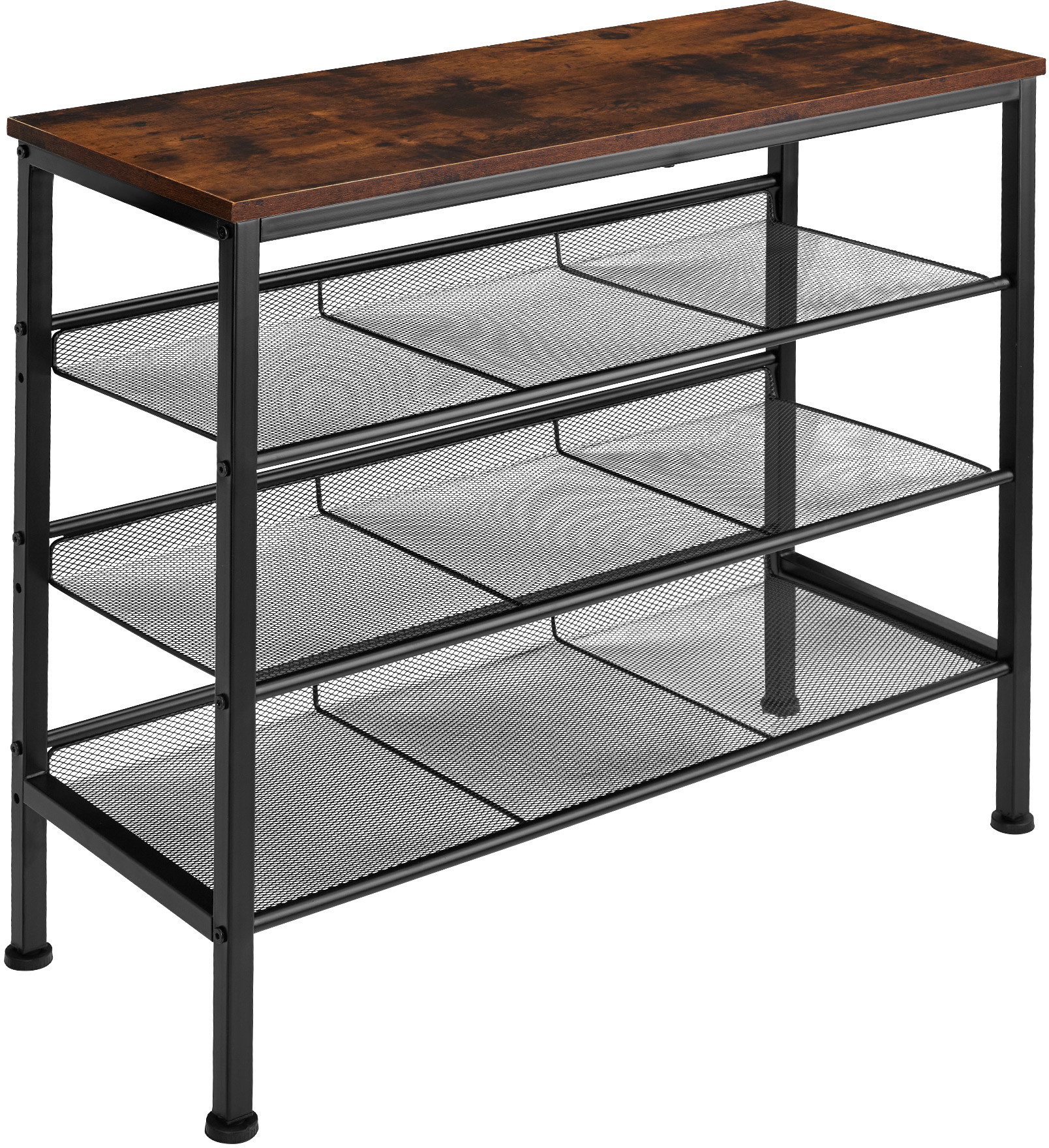 tectake Regał na buty Wolverhampton - industrialny ciemny 404283