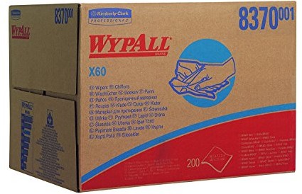 Wypall WYPALL 8370 X60 chusteczki nawilżane znacznym stopniu, w oknit bragado Box, dozownik 1 X 200 arkuszy 8370