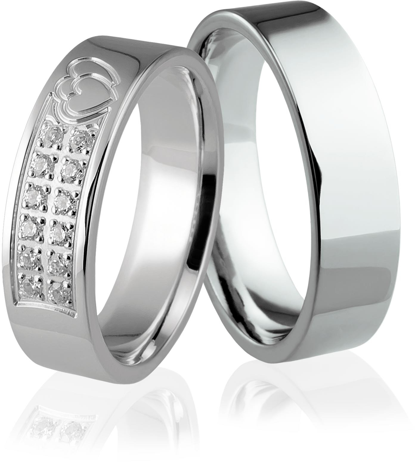 Eminence Obrączki srebrne ze splecionymi sercami - wzór Ag-278 Ag-278