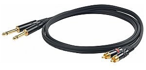 PROEL CHLP310LU3 kabel STEREO YONGSHENG 2x 6,3 mm jack m - 2x wtyk RCA 3m CHLP310LU3