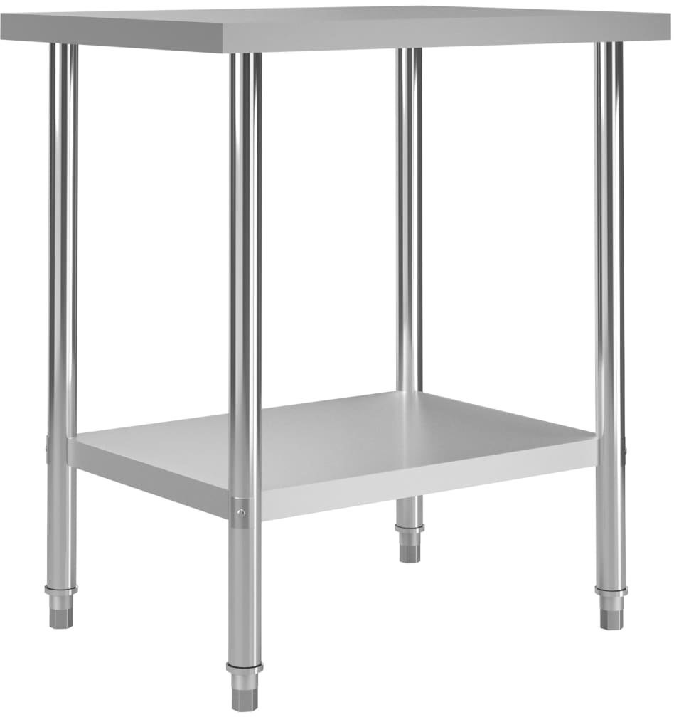 VidaXL Kuchenny stół roboczy, 80x60x85 cm, stal nierdzewna! 51186 VidaXL