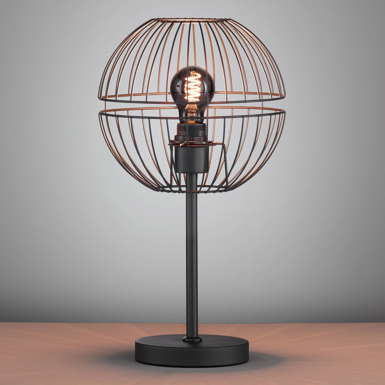 Honsel Nowoczesna lampa stołowa czarna - Sphaera