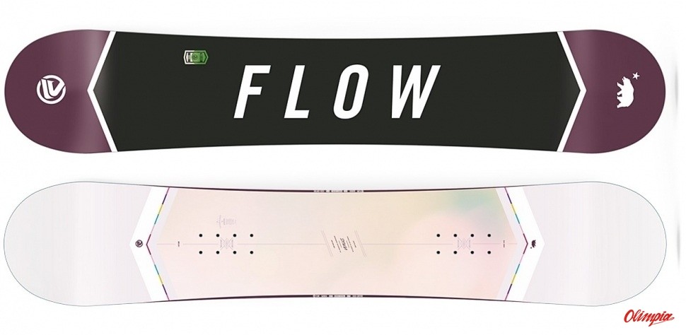 Flow Deska snowboardowa Venus biała + Wiązania Minx szare r.M 2017/2018
