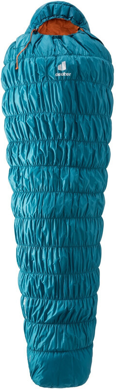 Deuter Exosphere -10° SL Sleeping Bag Women, turkusowy/pomarańczowy Right Zipper 2022 Śpiwory syntetyczne 3700621-3911-0